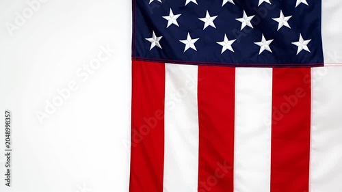American flag stars and stripes on white background.