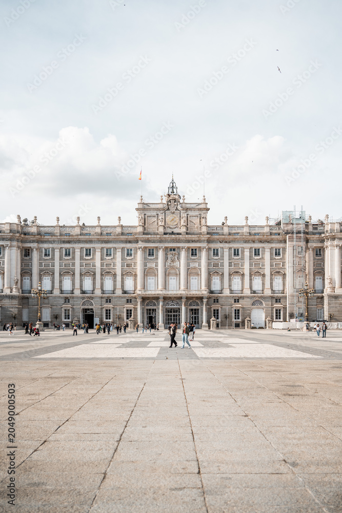 Fototapeta premium Madrid, Spain in Spring with lush gardens, architecture, and historic unesco sites.