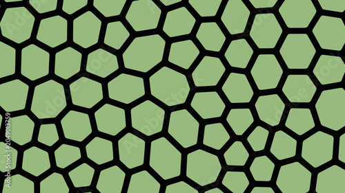 фотографія Hexagonal pattern with black outlines on a pale green background a repeating geo