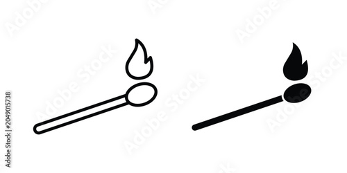 Foto Matches icon concept. solid and line symbols