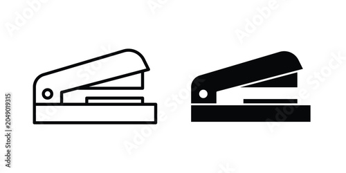 Canvas Print Stapler icon concept. solid and line symbols