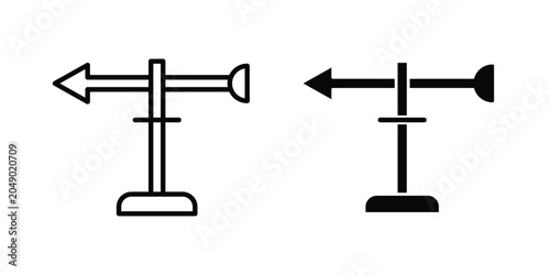 Quadro su tela Veleta icon concept. solid and line symbols