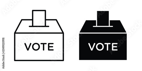 Bild auf Leinwand Voting icon concept. solid and line symbols