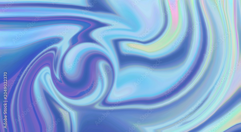 Fototapeta premium Abstract liquid swirl background with iridescent pastel colors, vibrant marbled effect with holographic shimmer, perfect for digital art and creative design projects