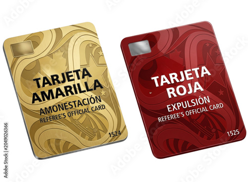premium soccer referee cards with wave and star textures