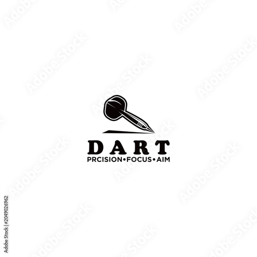 Dart Logo Minimalist, masculine, and focused on accuracy, suitable for sports team identities, communities, or branding that prioritizes accuracy.