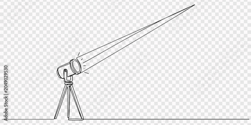 Photos Line continuous drawing vector Searchlight icon