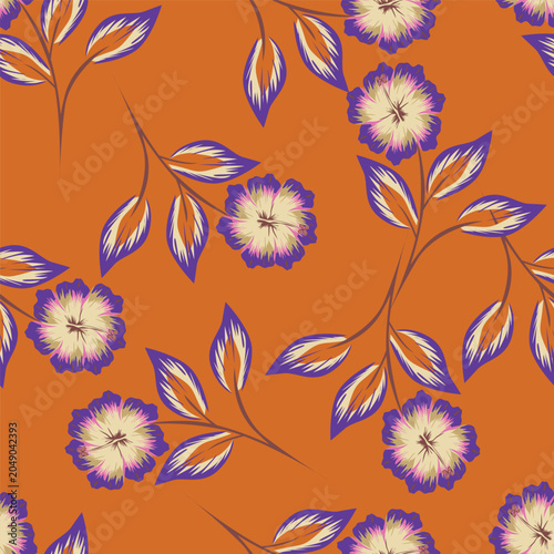 Fotografía Seamless floral pattern, romantic ditsy print, abstract flower ornament in spring vintage motif