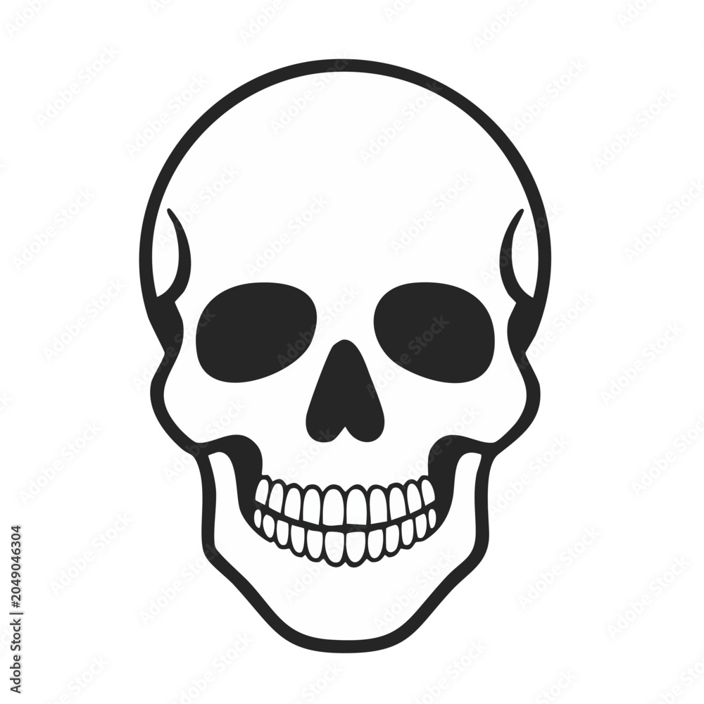 Obraz premium Flat design skull icon