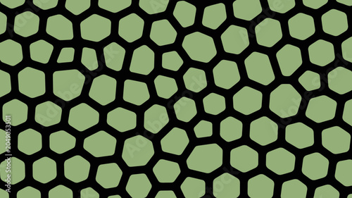 Foto Irregular polygonal pattern with a light green and black color scheme creating a
