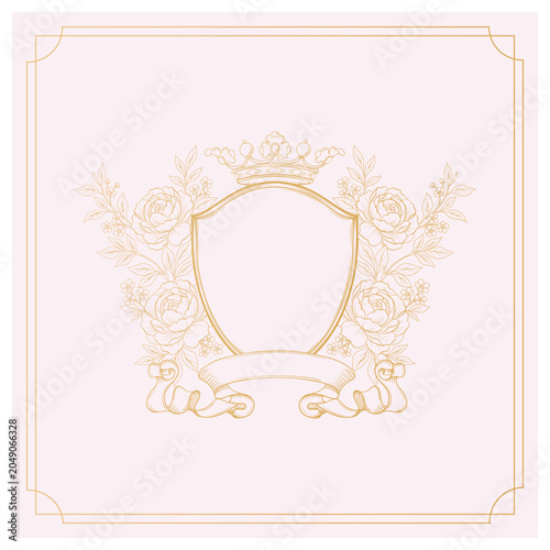 Vintage Crest  Vintage Frame  Wedding Crest