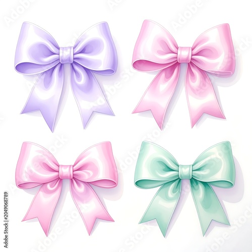 Abstract watercolor floral design set in pastel colors.