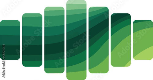 Canvastavla Abstract Green Gradient Sound Wave Graphic Design.