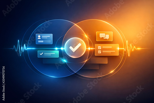 abstract background with glowing circles