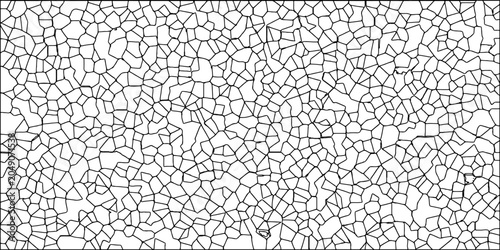 Obraz na płótnie White color Broken Stained-Glass Background with black lines