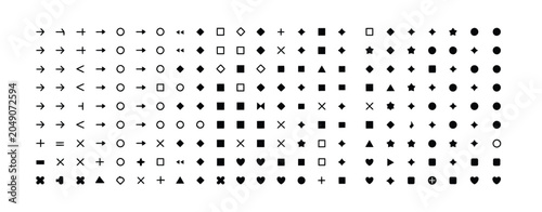 Minimalistic Bullet Points Vector Featuring Arrows Dots Stars for UI UX Design Presentations Infographics Navigation Elements Checklists and Modern Interface Graphics