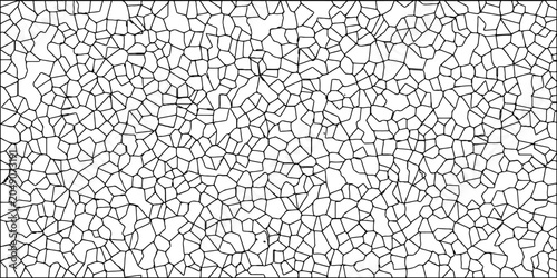 Φωτογραφία White color Broken Stained-Glass Background with black lines