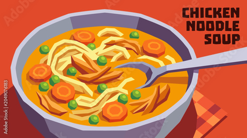 Foto chicken noodle soup cuisine food recipe culinary homemade traditional delicious