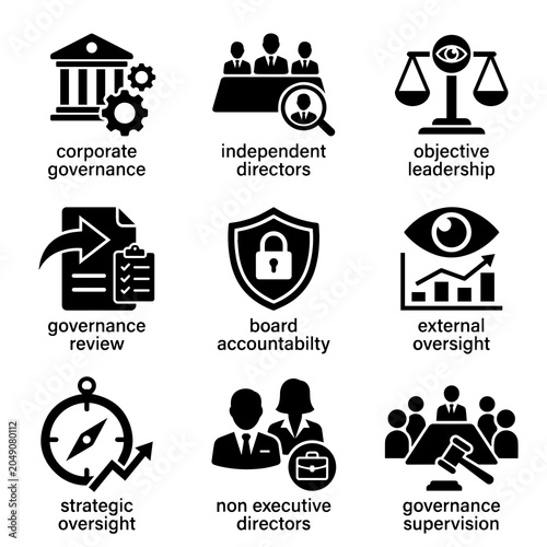 Bild auf Leinwand Corporate governance independent directors objective leadership governance