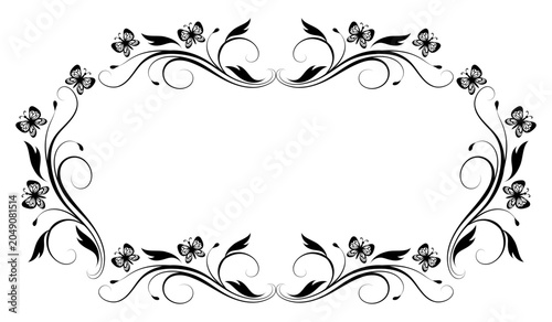 Ornament frame. Decorative element for decor and text greeting or invitation card design