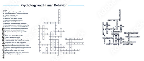 Tablou pe pânză Crossword puzzle about technology and internet concepts for adults