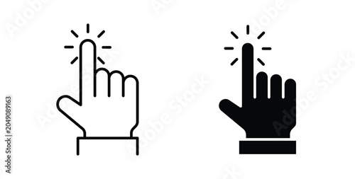 Hand cursor icon