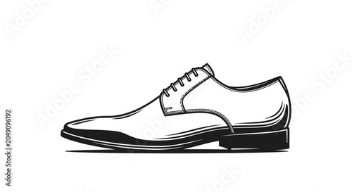 Foto White Leather Mens Dress Shoe.