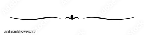 Vintage dividing line for text, website, black, PNG available, vecto