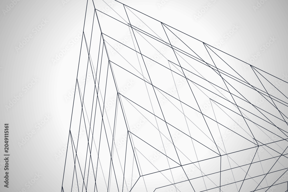 Fototapeta premium Abstract Wire Pyramid Graphic