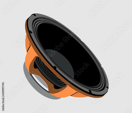 Tableau sur toile Speaker vector design with color orange using ferrite magnets for your editing m