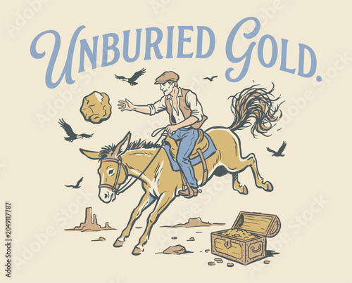Foto Unburied gold treasure hunt