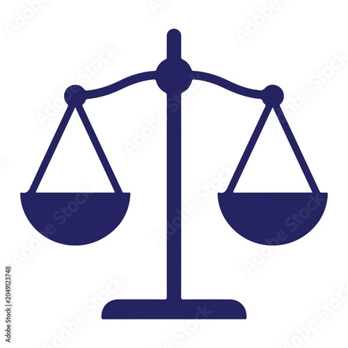 Symbol of justice and balance scales illustration