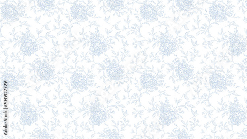 Fotografía Light blue floral damask background