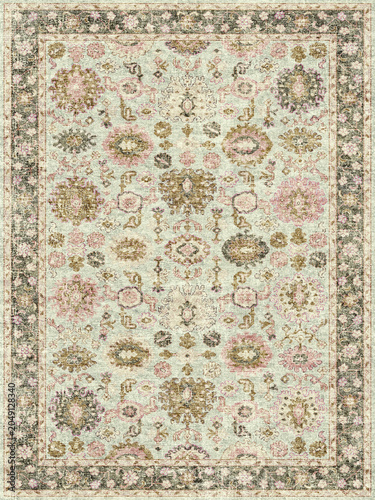Cuadro en lienzo Digital textured modern rug,
classic carpet , traditional rug ,textile flooring