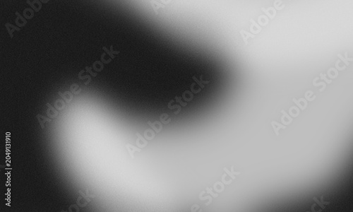 Abstract dark grainy gradient background with blurry white light waves and noise texture texture overlay 