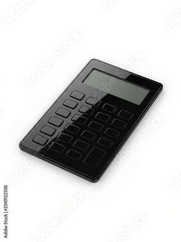 
Slim Pocket Credit Card Calculator Isolated on White Background