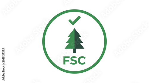 Obraz na plátne FSC Certified Forest Icon
