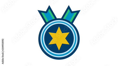 Tableau sur toile Medal Award Star Icon