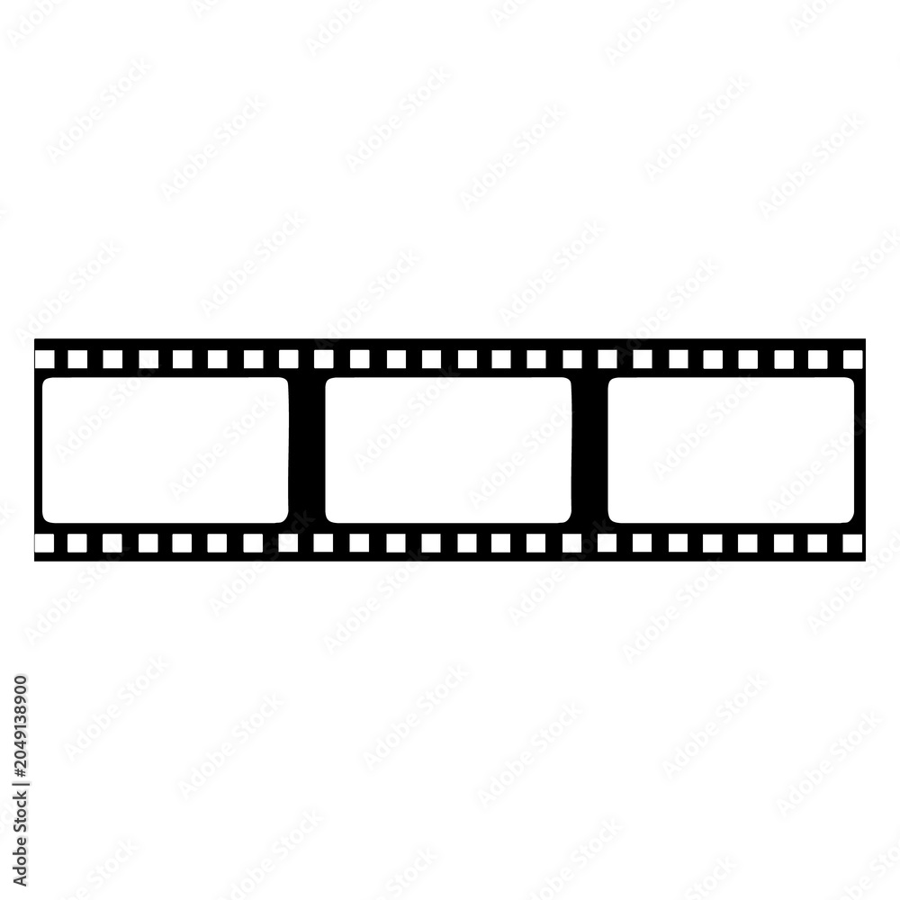 Obraz premium Film Strip Clipart Set, Vintage Photo Negative Frames, Retro Cinema Borders and Movie Reel Elements