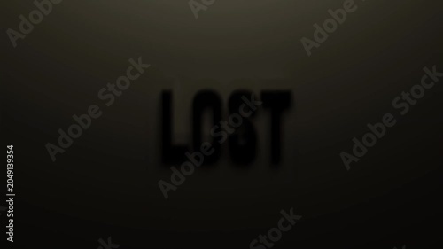 Lost concept animation, wooden mannequin touching mirror, feeling lost identity confusion and emotional isolation, dark minimal 3D scene
