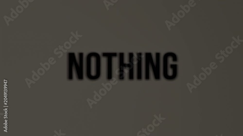 Nothing concept animation, wooden mannequin touching mirror, sense of total emptiness and absence of identity, dark minimal existential 3D scene