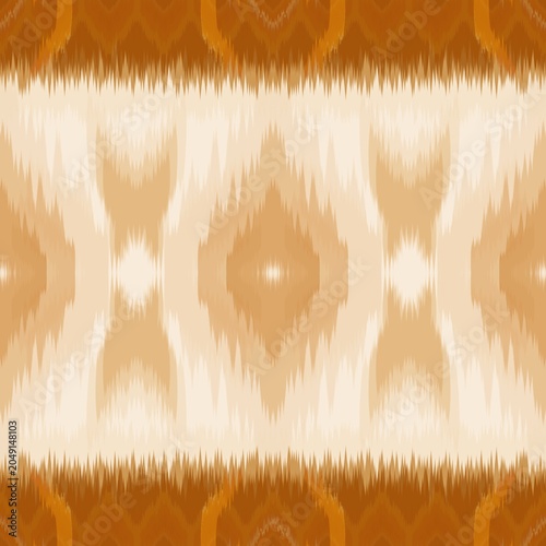 Ethnic Tribal Ikat Pattern, Seamless Decorative Fabric and Wallpaper Design