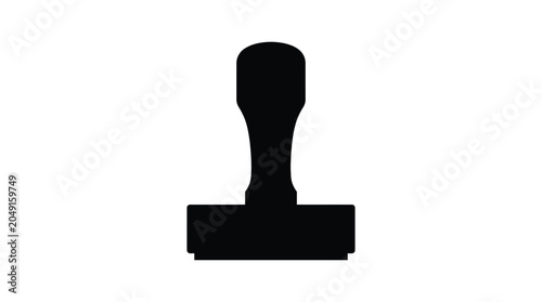 Foto Stamp Silhouette On White Background Minimalist Design Element