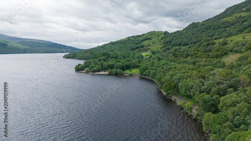 Bild auf Leinwand Scenic landscape of Firkin Point at Loch Lomond in the Scottish Highlands