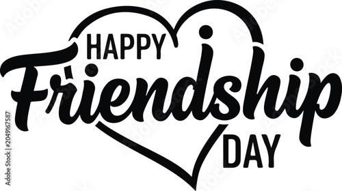 Valokuva Celebrating international friendship day heartfelt typography with 'friendship'