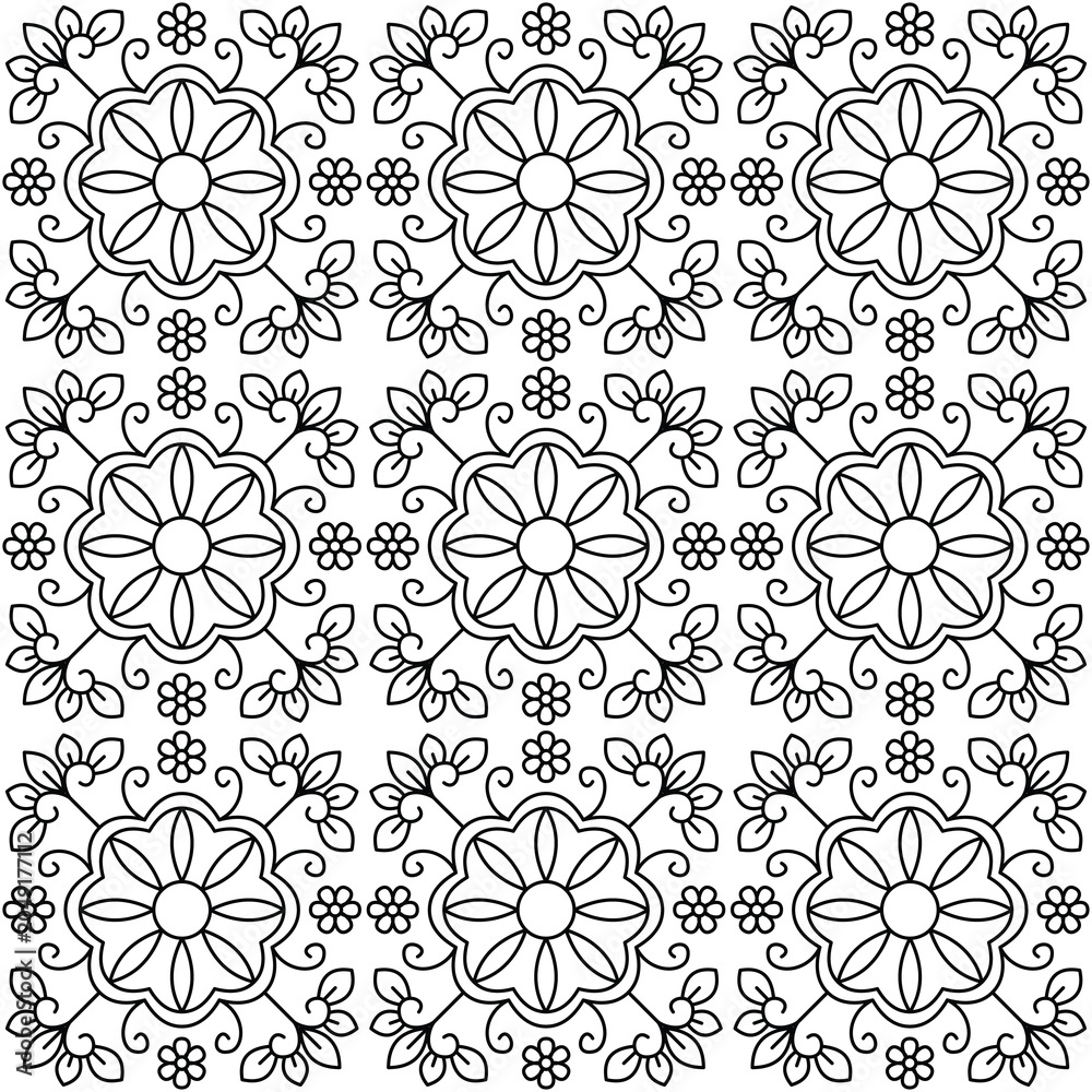 Fototapeta premium abstract seamless pattern tile wallpaper background decorative