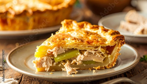 Chicken and Leek Pie with Creamy Filling Exposure