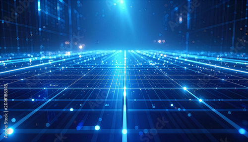 Futuristic Technology Grid Background