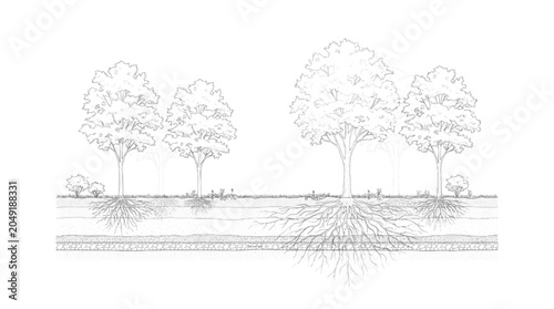 Foto Set of children outline vectors and CAD blocks of school kids playing and walkin