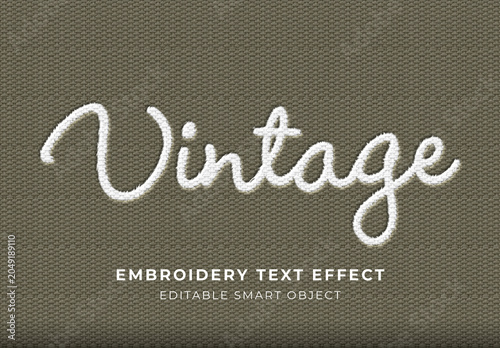 Embroidery Text Effect
